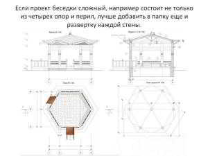 Особенности проектирования беседки: составление чертежа с размерами Особенности проектирования беседки: составление чертежа с размерами