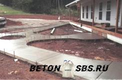 Благоустройство и заливка двора бетоном