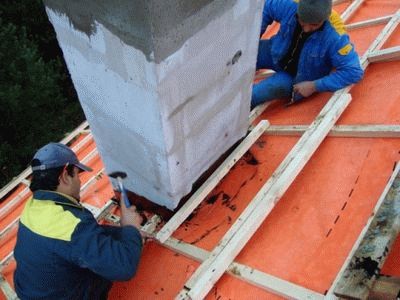 Обход трубы на крыше
Обход трубы на крыше