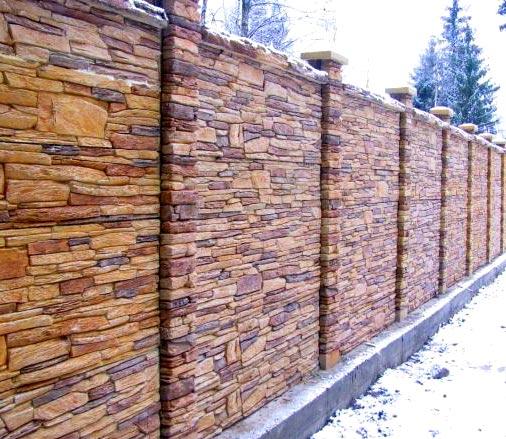 Заборы из искусственного камня Заборы из искусственного камня